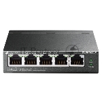 Коммутатор 5-Port 10/100Mbps Unmanaged Switch with 4-Port PoE, meta case, desktop mount, PoE budget 41W.