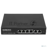 Коммутатор Osnovo SW-20600/A(80W), 6×100 Мбит/с (4×PoE), неуправляемый