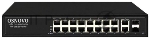 Коммутатор OSNOVO SW-8182/L(300W), 16×1 Гбит/с PoE + 2×1 Гбит/с + 2×1 Гбит/с SFP, управляемый
