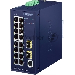 Коммутатор PLANET IGS-4215-16T2S, 16×1 Гбит/с + 2×1 Гбит/с SFP, управляемый
