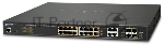 Коммутатор PLANET GS-4210-16P4C IPv6/IPv4, 16-Port Managed 802.3at POE+ Gigabit Ethernet Switch + 4-Port Gigabit Combo TP/SFP (220W)