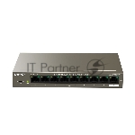 Коммутатор Tenda TEF1109P-8-102W, 8×100 Мбит/с PoE + 1×100 Мбит/с Uplink, неуправляемый