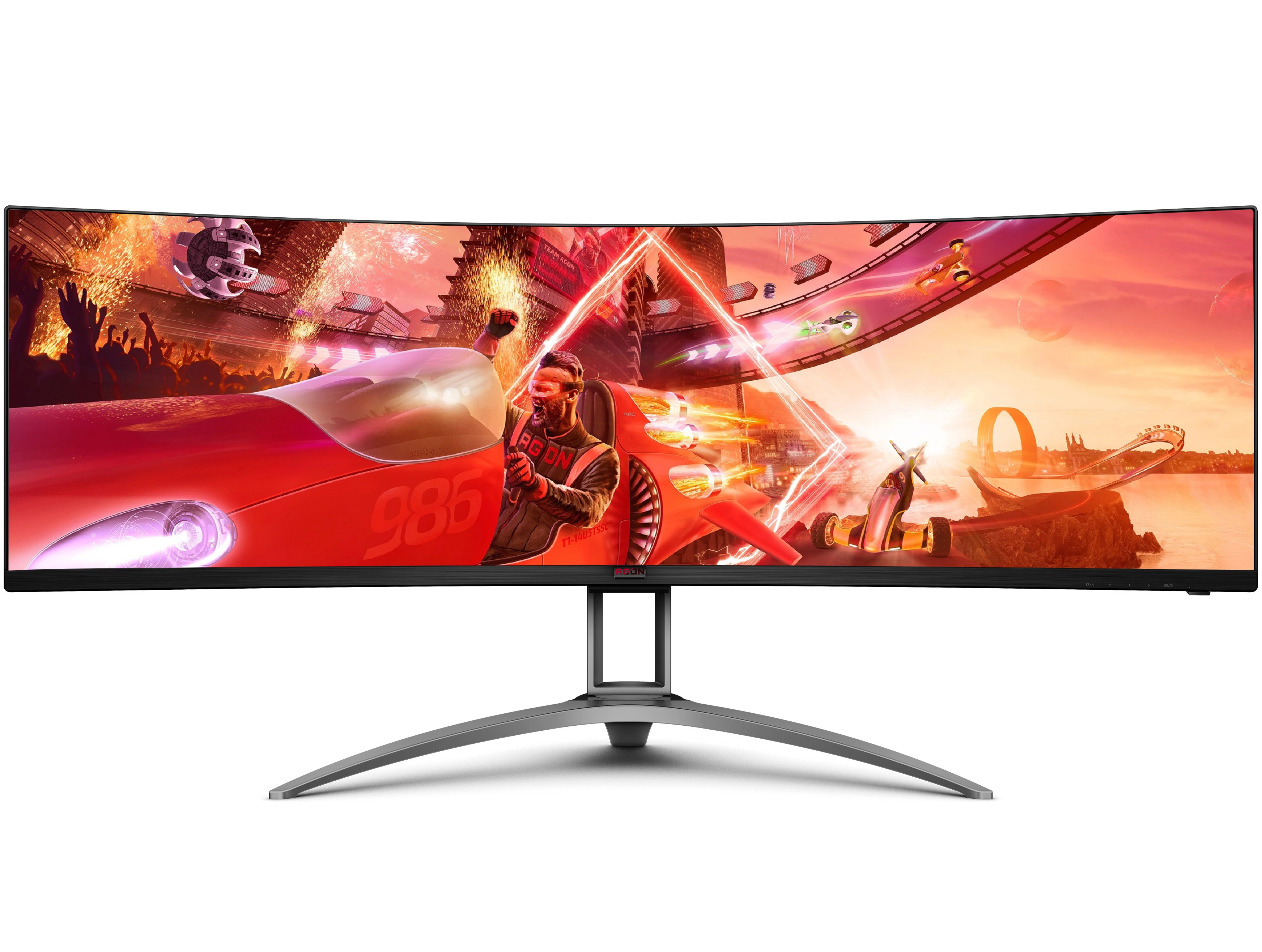 Монитор 48.8" AOC AG493UCX2 VA 5120x1440, 165 Гц, 1 мс, 32:9, 400 кд/м2, 3xHDMI, 1xDP, 1xUSB-C, изогнутый, черный