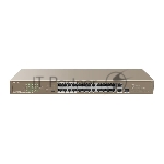 Коммутатор Tenda TEF1126P-24-250W, 24×100 Мбит/с PoE + 1×1 Гбит/с Uplink + 1×1 Гбит/с SFP (комбо), неуправляемый