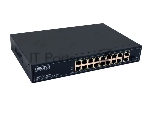 Коммутатор OSNOVO SW-61621(300W), 16×100 Мбит/с PoE + 2×1 Гбит/с, неуправляемый