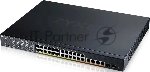 Коммутатор Hybrid Smart L2+ Switch Zyxel NebulaFlex XMG1930-30HP, rack 19", 24xRJ-45: 1/2.5G PoE+ (4 of them PoE++), 4xRJ-45: 1/2.5/5/10G PoE++, 2xSFP+, 700W PoE budget, offline/cloud management