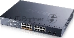 Коммутатор Zyxel XMG1915-18EP, 16×2.5 Гбит/с + 2×SFP+, 8×PoE++ (180 Вт), L2+, управляемый