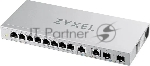 Коммутатор ZyXEL XGS1010-12, 8×1 Гбит/с + 2×2.5 Гбит/с + 2×SFP+, неуправляемый