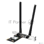 Сетевой адаптер Wi-Fi + Bluetooth Mercusys MA80XE AX3000 PCI Express (ант.внеш.несъем.) 2ант.