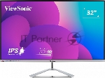 Монитор 32" ViewSonic VX3276-MHD-3 IPS 1920x1080, 75 Гц, 4 мс, 16:9, 250 кд/м2, 1xHDMI, 1xDP, 2x3 Вт, серебристый