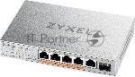 Коммутатор ZyXEL XMG-105HP, 5×2.5 Гбит/с + 1×SFP+, неуправляемый