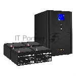 Комплект Источник бесперебойного питания EX295990RUS + батарея 26Aч EX282970RUS 4шт (инвертор, синус, для котла) ExeGate SineTower SZ-3000.LCD.AVR.3SH.1C13.RJ.USB <3000VA/2400W, чистый синусоида, LCD дисплей, AVR, 3*Schuko+1*C13, RJ45/11, USB, линейно-интерактивный, черный> + батарея ExeGate DT 1226 (12В, 26А·ч) 4шт