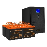 Комплект Источник бесперебойного питания EX295990RUS + батарея 80Aч EX285654RUS 4шт (инвертор, синус, для котла) ExeGate SineTower SZ-3000.LCD.AVR.3SH.1C13.RJ.USB <3000VA/2400W, чистый синусоида, LCD дисплей, AVR, 3*Schuko+1*C13, RJ45/11, USB, линейно-интерактивный, Black> + батарея ExeGate HRL 12-80 (12В, 80Ач) 4шт