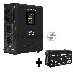 Комплект Источник бесперебойного питания EX295995RUS + батарея 65Aч EX282980RUS 1шт (инвертор, синус, для котла, настенный) ExeGate FineSine SX-500.LCD.AVR.2SH <500VA/300W, чистая синусоида, цветной LCD-дисплей, AVR, 2*Schuko, линейно-интерактивный, крепление настенное/универсальное, черный> + батарея ExeGate DT 1265 (12В, 65Ач) 1шт