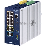 Коммутатор PLANET IGS-6329-8UP2S2X, 8×1 Гбит/с PoE++ + 2×2.5 Гбит/с SFP + 2×10 Гбит/с SFP+, управляемый