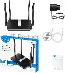 Роутер беспроводной Cudy LT500 AC1200 10/100BASE-TX/4G cat.4 черный