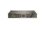 Коммутатор Tenda F1118P-16-150W, 16×100 Мбит/с PoE + 2×1 Гбит/с + 1×1 Гбит/с SFP (combo), неуправляемый