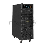 Источник бесперебойного питания On-line ExeGate PowerExpert TL-575-6kVA.240V.LCD.AVR.T.USB.RS232.SNMP 6000VA/6000W, On-Line, PF=1, LCD, клеммы, RS232, USB, SNMP-slot, встроенные батареи 12V 7.2Ah -20шт, возможность подключения до 4 внешних батарейных блоков 240В, Tower, металлический корпус на колесиках, черный