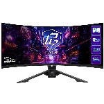 Монитор 34" AsRock Phantom Gaming PG34QRT3A VA 3440x1440, 180 Гц, 1 мс, 16:9, 500 кд/м², 2xHDMI, 2xDP, 5xUSB, изогнутый 1500R, черный