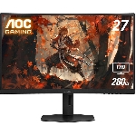 Монитор 27" AOC C27G4ZXU VA 1920x1080, 280 Гц, 1 мс, 16:9, 300 кд/м², 2xHDMI, DisplayPort, изогнутый экран, HDR, Flicker Free, Low Blue Light, черный