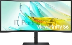 Монитор 34" Samsung ViewFinity S6 S65UC VA 3440x1440, 100 Гц, 5 мс, 21:9, 350 кд/м², HDMI, DisplayPort, USB Type-C, изогнутый экран, HDR, Flicker Free, Low Blue Light, черный