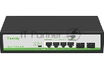 Коммутатор Tiandy TC-P3S06 Spec:H/0402/AT/60, 4×1 Гбит/с PoE + 2×1 Гбит/с SFP, неуправляемый