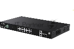Коммутатор Tenda TEG2220P-16-250W, 16×1 Гбит/с PoE + 2×1 Гбит/с Uplink + 2×1 Гбит/с SFP, управляемый