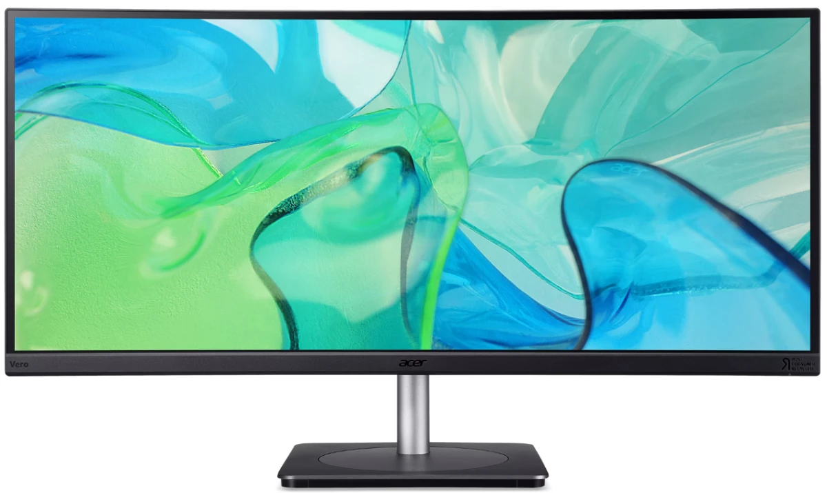 Монитор 34" Acer CB343CURbemiiphuzx IPS 3440x1440, 60 Гц, 4 мс, 21:9, 300 кд/м², 2xHDMI, DP, USB Type-C, USB Hub, изогнутый экран, черный