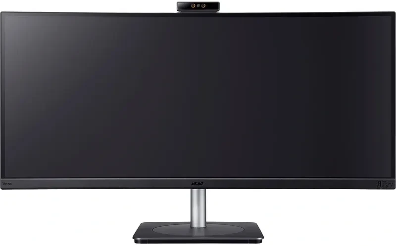 Монитор 34" Acer CB343CURDbemiiphcuzx IPS 3440x1440, 60 Гц, 4 мс, 21:9, 300 кд/м², 2xHDMI 2.0, DP, USB Type-C (90 Вт), USB Hub, HDR10, FreeSync, динамики, веб-камера 5 Мп, изогнутый экран (3800R), черный