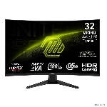 Монитор 31.5" MSI MAG 325CQF VA 2560x1440, 180 Гц, 0.5 мс, 16:9, 300 кд/м², 2xHDMI 2.0b, DP, USB-C (15 Вт), 3.5 мм, HDR10, Adaptive-Sync, изогнутый экран (1000R), черный