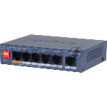 Коммутатор Dahua DH-CS4006-4GT-36, 4×1 Гбит/с PoE+ + 2×1 Гбит/с, управляемый