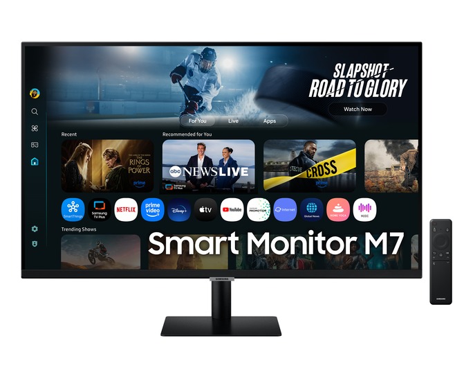 Монитор 32" Samsung S32FM702UIXCI VA 3840x2160, 60 Гц, 4 мс, 16:9, 300 кд/м², 2xHDMI 2.0, USB-C (65 Вт), USB Hub (3x USB 2.0), HDR10, динамики (10 Вт), Wi-Fi 5, Bluetooth 5.2, VESA 100x100, черный