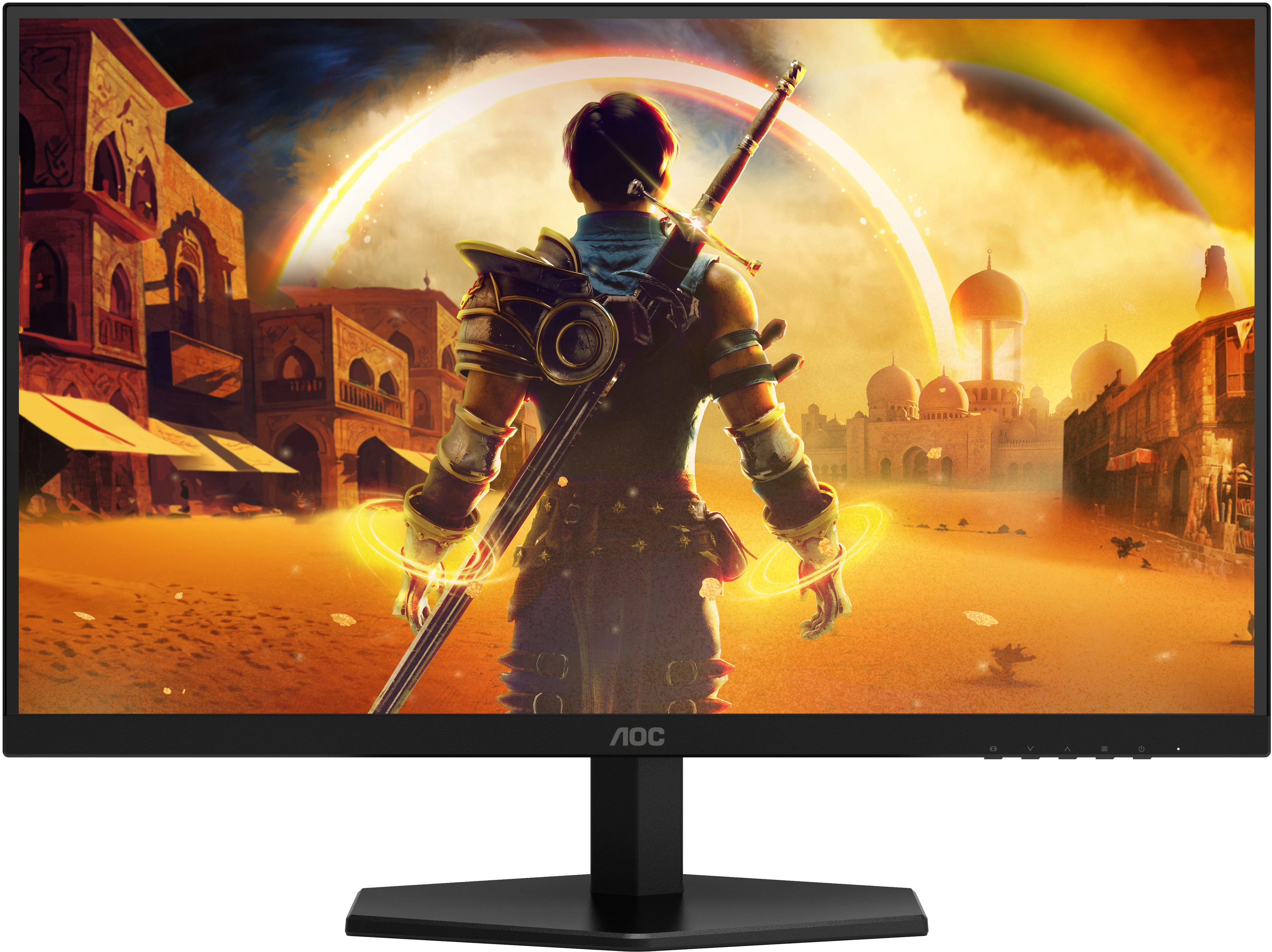 Монитор 27" AOC Q27G42ZE IPS 2560x1440, 240 Гц, 0.3 мс (GtG), 16:9, 300 кд/м², 2xHDMI 2.0, DP 1.4, 3.5 Jack, HDR10, Adaptive-Sync, VESA 100x100, черный