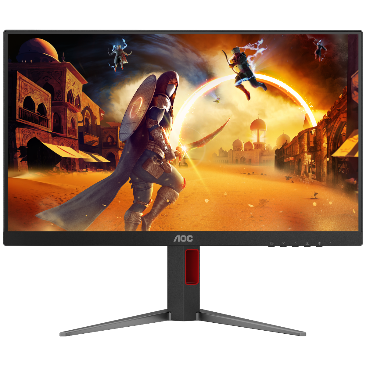 Монитор 23.8" AOC 24G4HA IPS 1920x1080, 200 Гц, 0.5 мс, 16:9, 300 кд/м², 2xHDMI 2.0, DP 1.4, 3.5 Jack, динамики (2x2 Вт), HDR10, G-Sync, черный