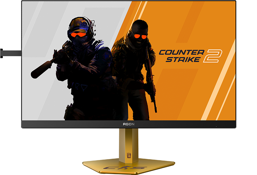 Монитор 24.1" AOC CS24A TN 1920x1080, 610 Гц, 0.3 мс, 16:9, 500 кд/м², 2xHDMI 2.1, DP 1.4, 3.5 Jack, USB Hub (4x USB 3.2), HDR10, FreeSync, черно-оранжевый