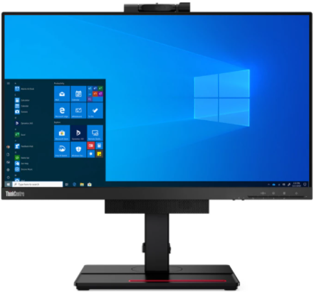 Монитор 24" Lenovo ThinkCentre TIO24Gen5 IPS FHD, 60 Гц, 4 мс, 16:9, 250 кд/м², HDMI 1.4, DP 1.2, встроенная веб-камера (FHD), встроенный микрофон, встроенные динамики (2x3 Вт), черный