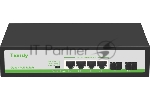 Коммутатор Tiandy TC-P3S06 Spec:H/0402/AT/60/V2.0, 4×1 Гбит/с PoE + 2×1 Гбит/с SFP, неуправляемый