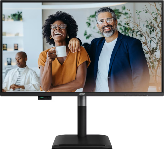 Монитор 27" AOC Q27P4CV IPS QHD, 120 Гц, 4 мс, 16:9, 350 кд/м², HDMI, DP x2, USB-C (PD), LAN, встроенные динамики, черный