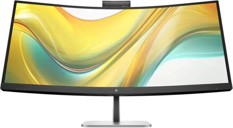 Монитор 34" HP 534pm VA 3440x1440, 100 Гц, 5 мс, 21:9, 400 кд/м², HDMI, DisplayPort, USB-C (100 Вт), веб-камера 5 Мп, встроенные динамики, KVM-модуль, датчик освещения, изогнутый экран 1500R, черный и серебристый