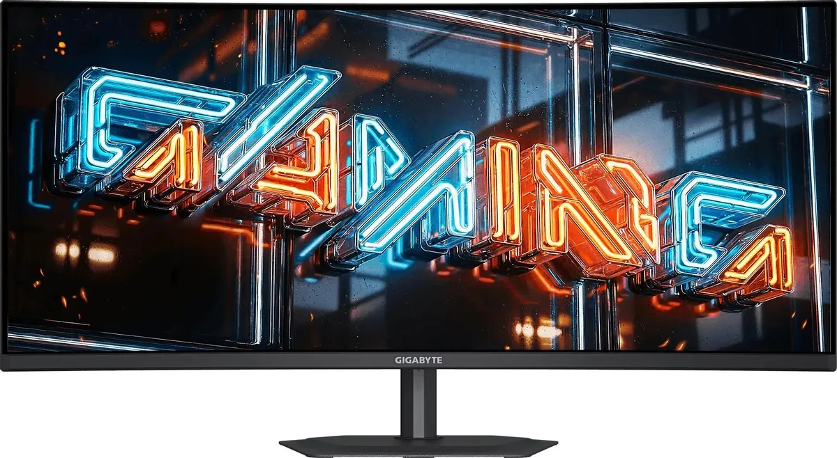 Монитор 34" Gigabyte MO34WQC36 OLED 3440x1440, 360 Гц, 0.03 мс, 21:9, 300 кд/м², 2xHDMI, DisplayPort, USB-C, HDR, FreeSync Premium Pro, G-Sync Compatible, Flicker Free, встроенные динамики, поворот на 90 градусов, регулировка по высоте, черный