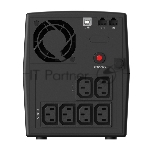 Источник бесперебойного питания CBR QTM-1500T-6I-LCUC / 1500ВА / 900Вт / 6 x IEC 320 C13 (компьютерный)