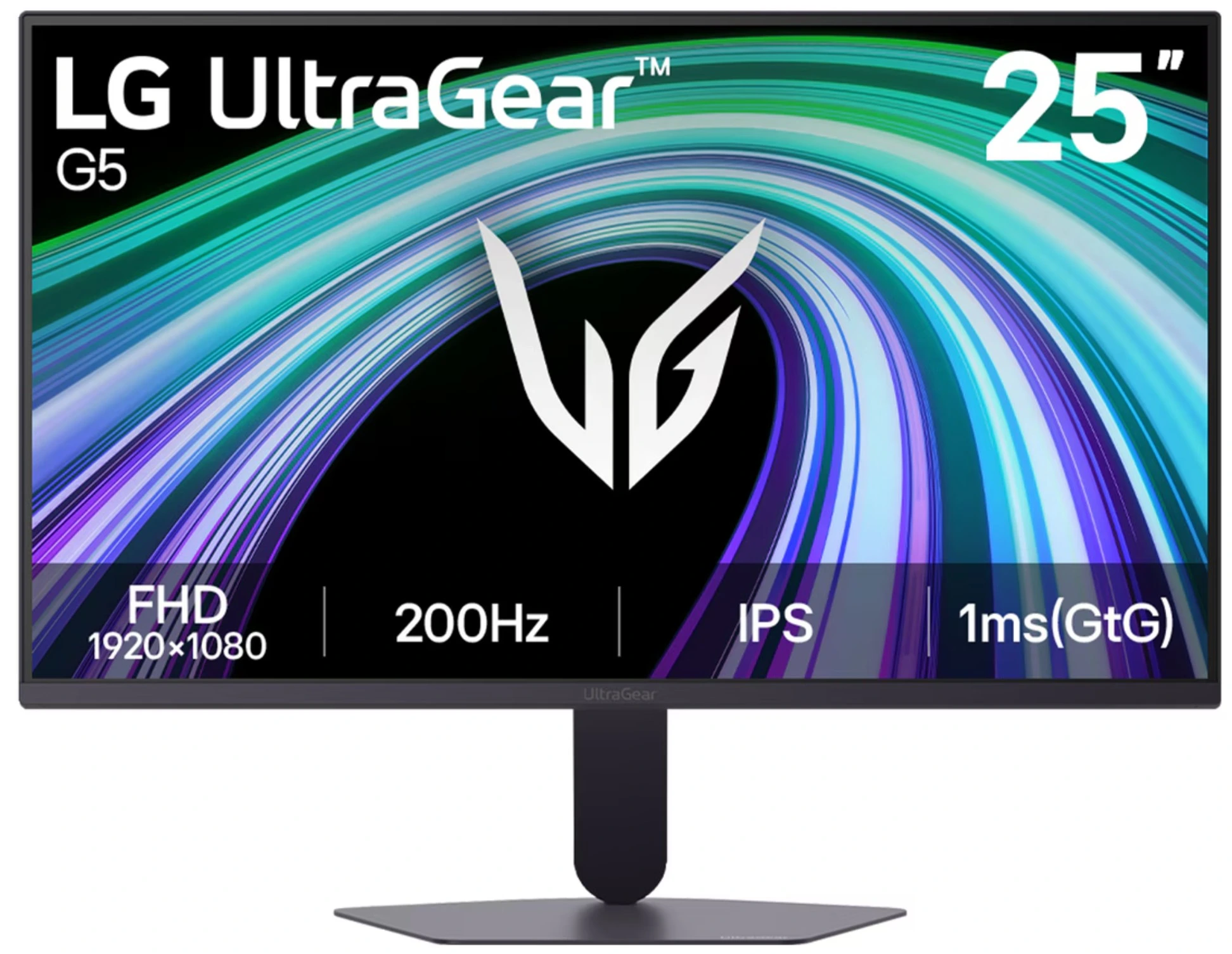Монитор 25" LG UltraGear 25G523B-B IPS 1920x1080, 200 Гц, 1 мс, 16:9, HDR10, 300 кд/м², DisplayPort, HDMI 2.0 (x2), Flicker Free, Low Blue Light, черный
