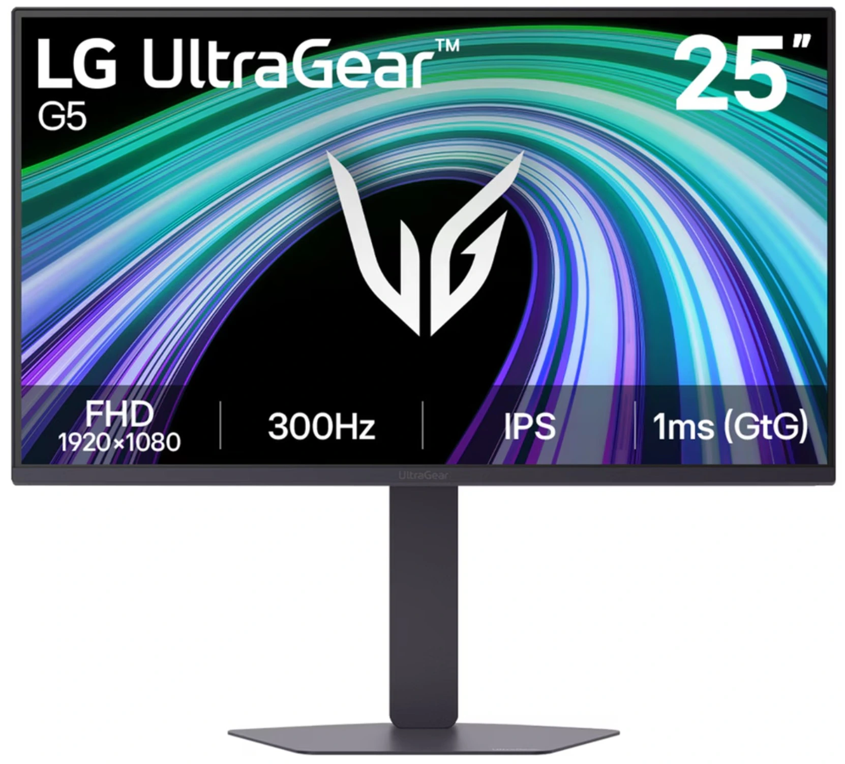 Монитор 25" LG UltraGear 25G550B-B IPS 1920x1080, 300 Гц, 1 мс, 16:9, HDR10, 240 кд/м², DisplayPort, HDMI 2.0 (x2), Flicker Free, Low Blue Light, регулировка по высоте, поворот на 90 градусов, черный
