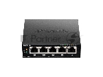 Коммутатор D-Link DGS-1005P/L, 5×1 Гбит/с (4×PoE+), неуправляемый