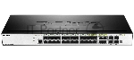 Коммутатор D-Link DGS-3000-28SC/A1A, 20×1 Гбит/с SFP + 4×1 Гбит/с Combo + 4×10 Гбит/с SFP+, управляемый