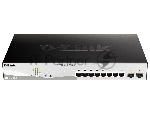 Коммутатор D-Link DGS-1210-10MP/F1A, 8×1 Гбит/с + 2×1 Гбит/с SFP, настраиваемый