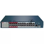 Коммутатор Hikvision DS-3E0326P-E/M(B), 24×PoE 100 Мбит/с + 1×1 Гбит/с RJ45 + 1×1 Гбит/с SFP, неуправляемый
