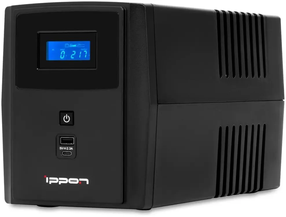 Источник бесперебойного питания Ippon Smart Power Pro II Euro 1200 / 1200 ВА / 720 Вт / 4 x CEE 7 (евророзетка)