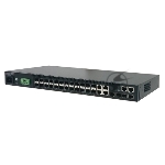 Коммутатор ECS4120-28F Edge-corE 24 x GE SFP+ 4CG + 4 10G SFP+ ports L2+ Switch, w/ DDM for 10G SFP+ only, 1xRJ45 management port, Dual power supply (AC + DC) {4}