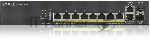 Коммутатор Zyxel GS1920-8HPV2, 8×1 Гбит/с + 2×Combo (SFP/RJ-45), 8×PoE+ (130 Вт), L2, управляемый